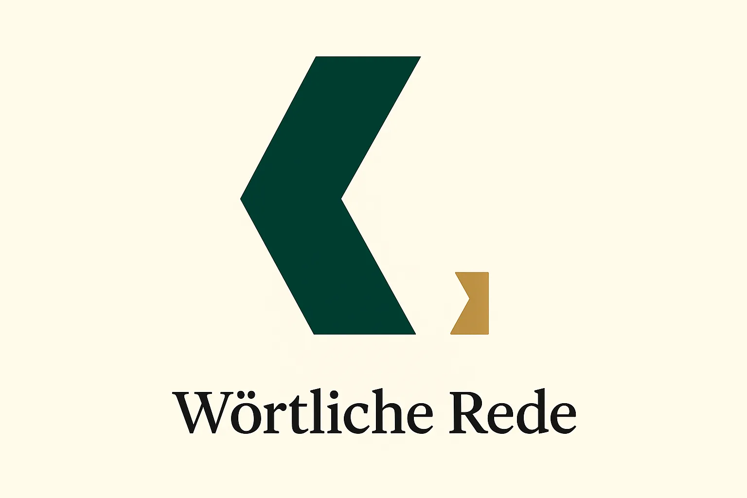 Großes deutsches Anführungszeichen als Symbol für die Zeichensetzung der wörtlichen Rede