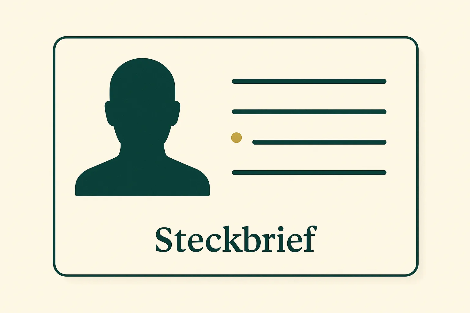 Figuren-Steckbrief mit Silhouette und Infozeilen als Grundlage der Figurenentwicklung