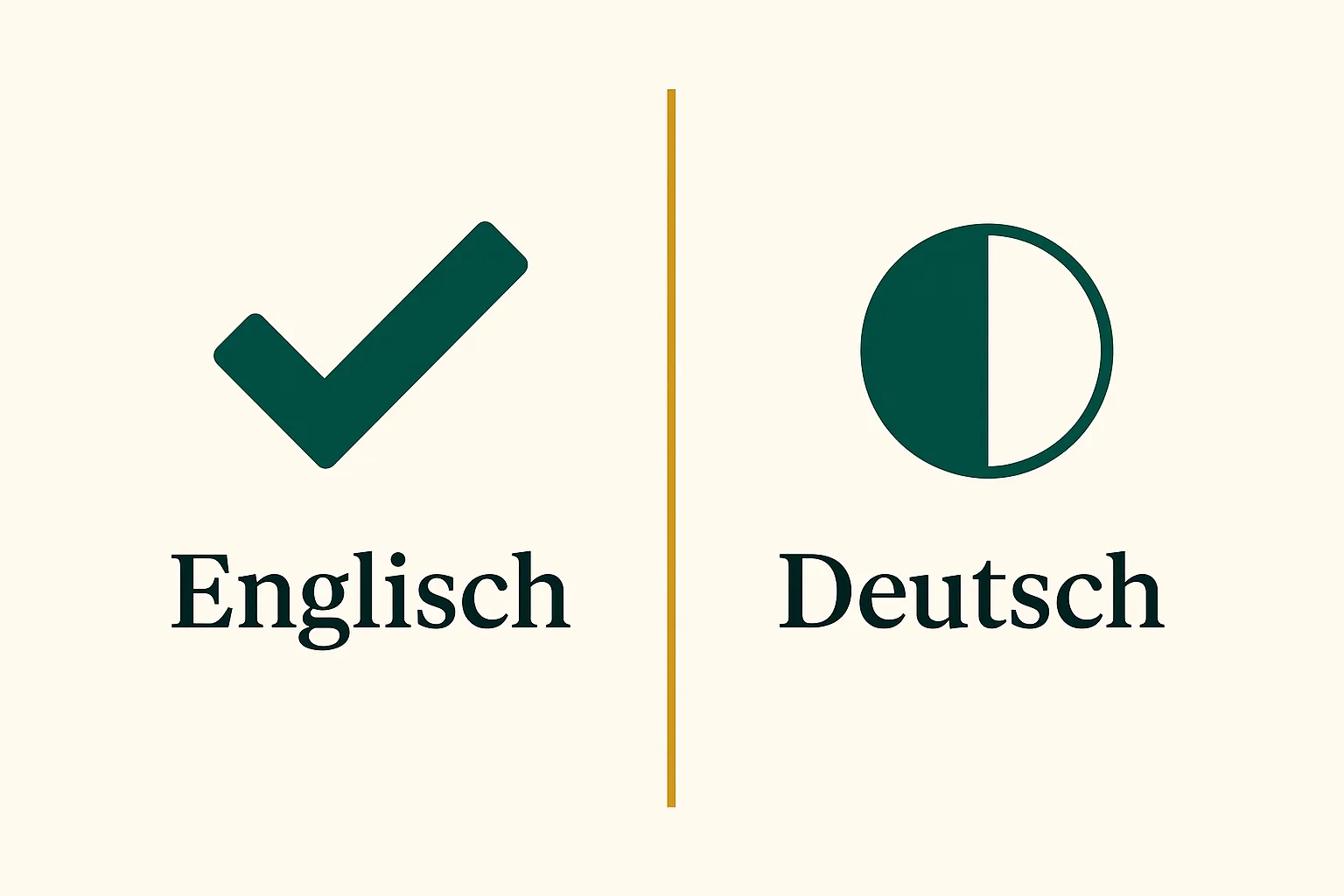 Vergleichsgrafik zeigt starke englische Unterstützung gegenüber eingeschränkter deutscher Unterstützung
