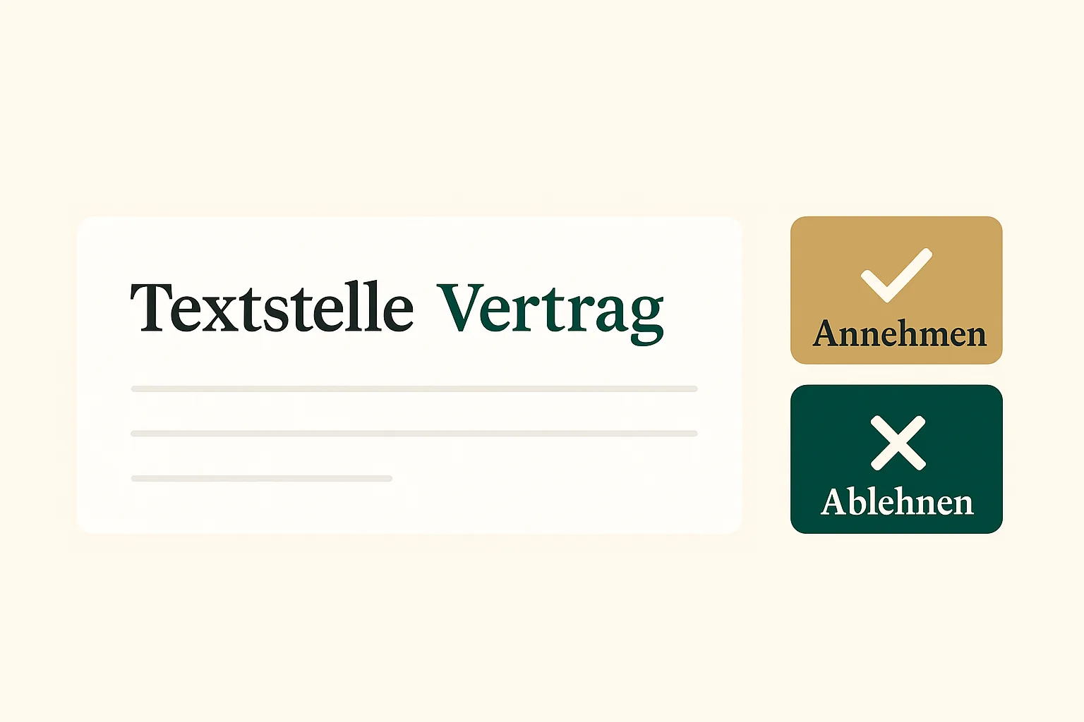 Track-Changes-Vorschlag mit Annehmen- und Ablehnen-Option in einem Word-Dokument