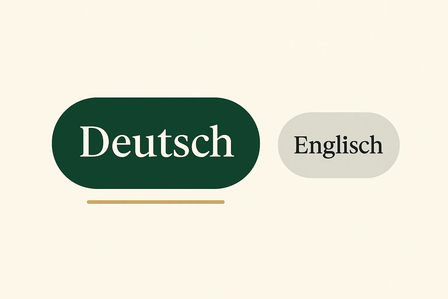 Sprachfokus im Vergleich: deutscher Schwerpunkt gegen englischen Schwerpunkt