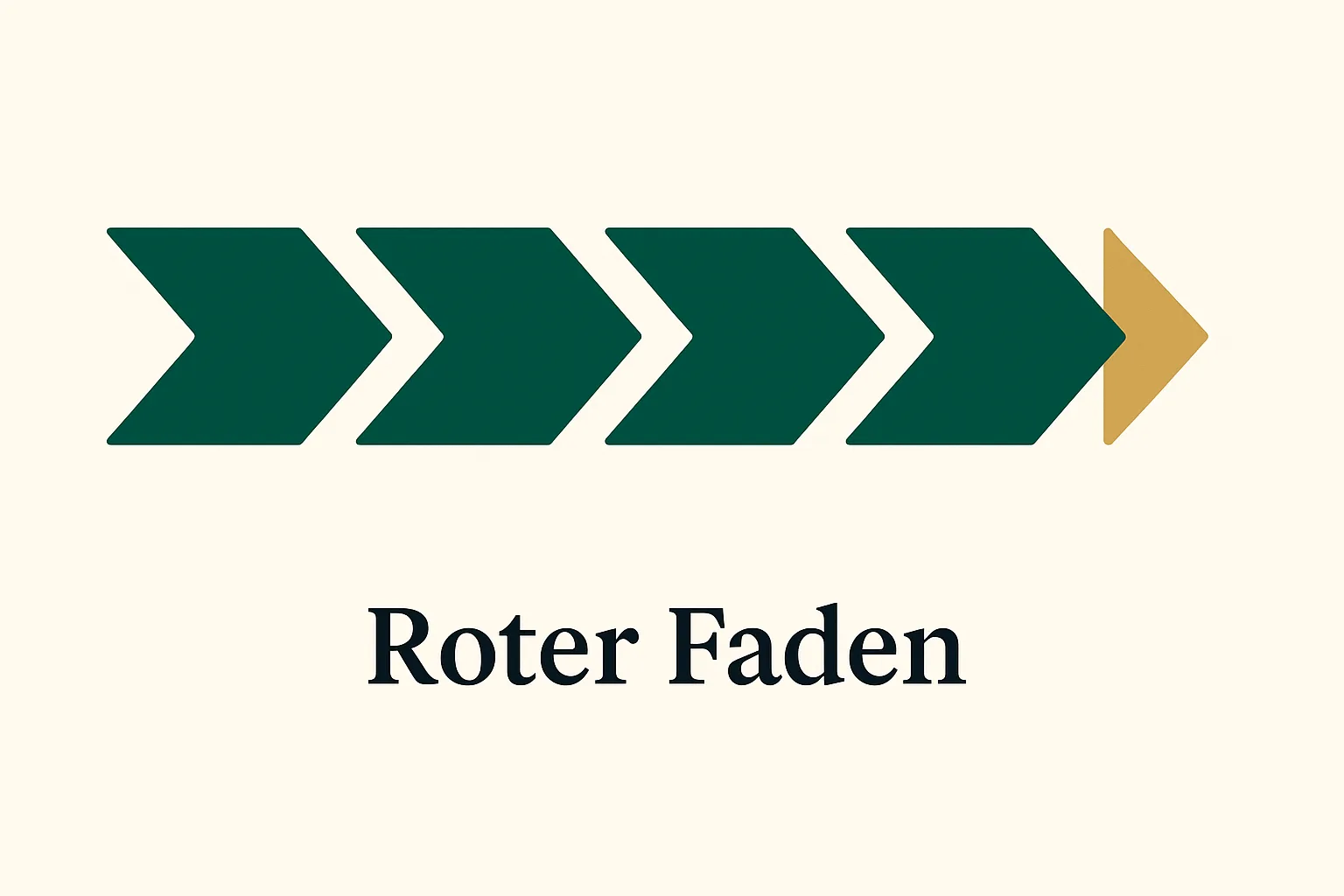 Eine durchgehende Kette aus Pfeilen als Symbol für die logische Argumentationskette eines Sachbuchs