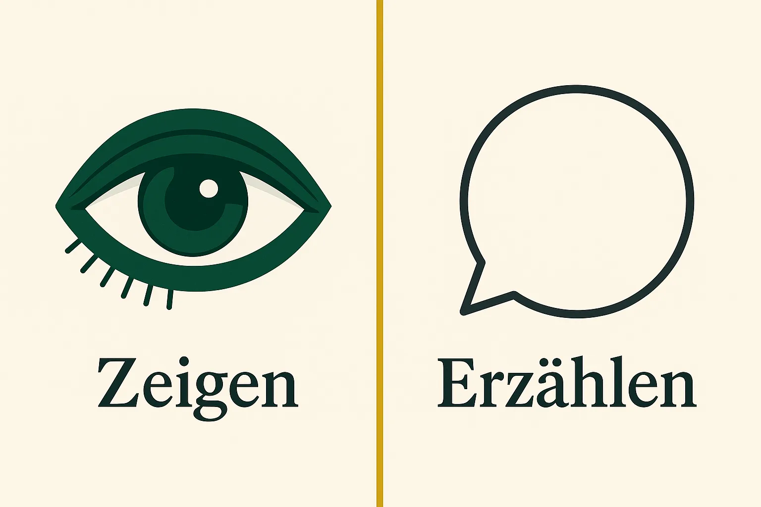Show, don't tell: Zeigen statt erzählen lernen